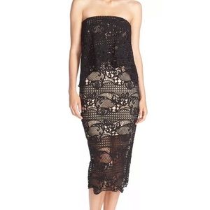 Elliatt Heavenly Creatures Lace Strapless Dress S